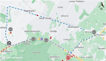 Temporary Road Closure - Keycol Hill, Bobbing - 6th August 2023
