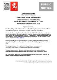 Pedestrian access restriction Pear Tree Walk, Newington